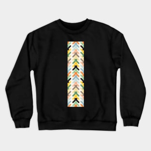 Stylized geo shapes in warm yellows, greens and blues Crewneck Sweatshirt